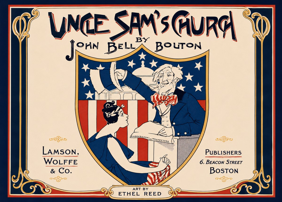 Ethel Reed Uncle Sam's Church No3 - Juliste