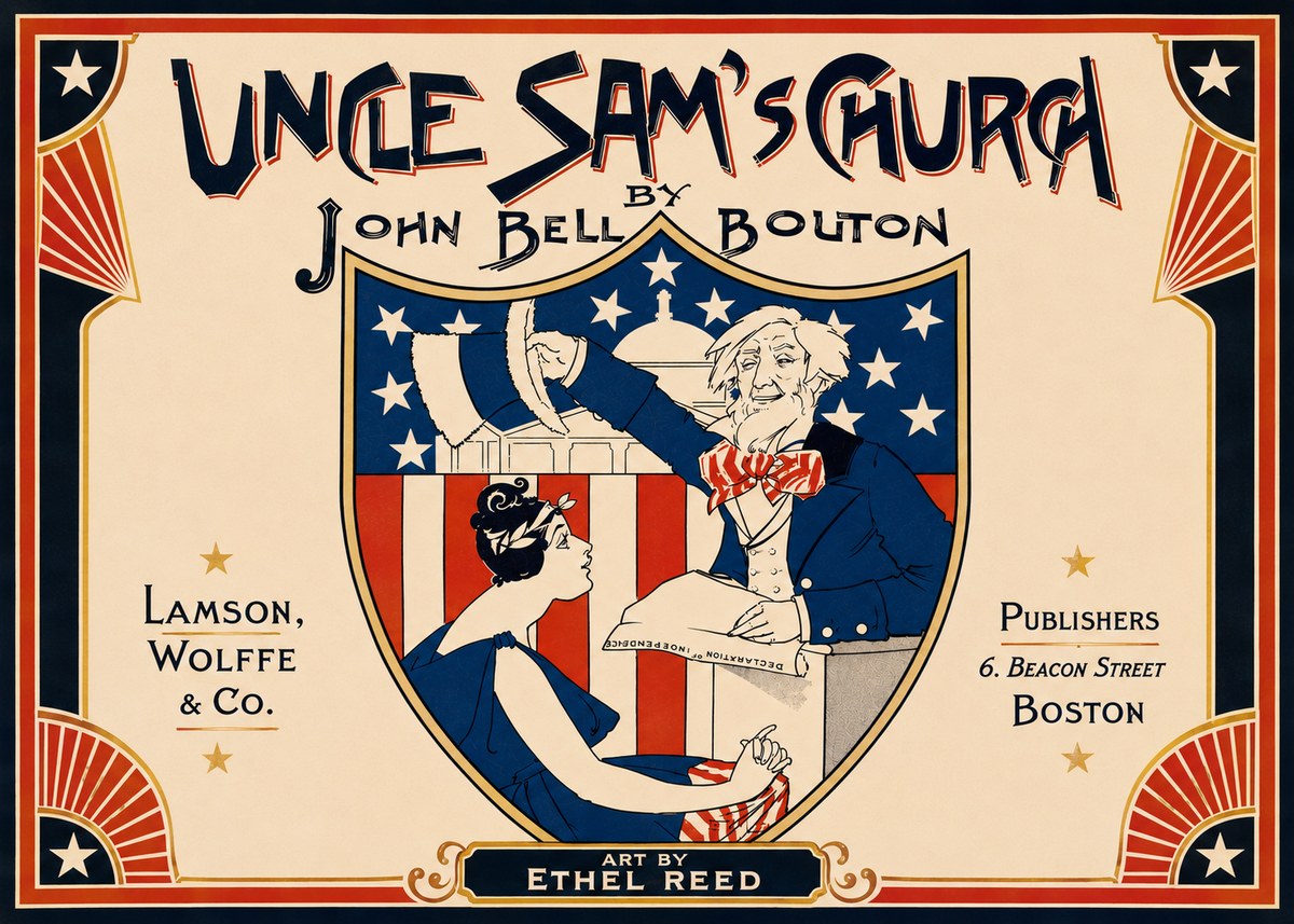 Ethel Reed Uncle Sam's Church No5 - Juliste