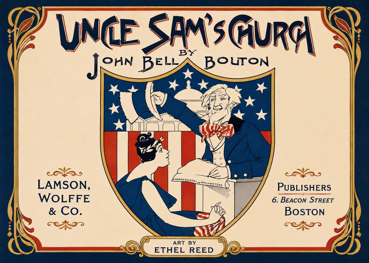 Ethel Reed Uncle Sam's Church No6 - Juliste