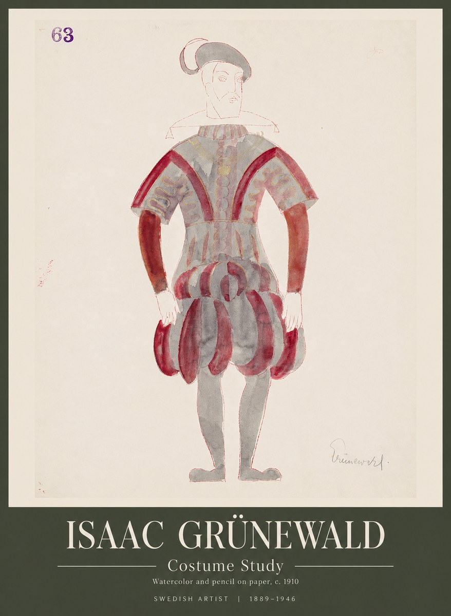 Isaac Grünewald Costume Study II No1 - Juliste