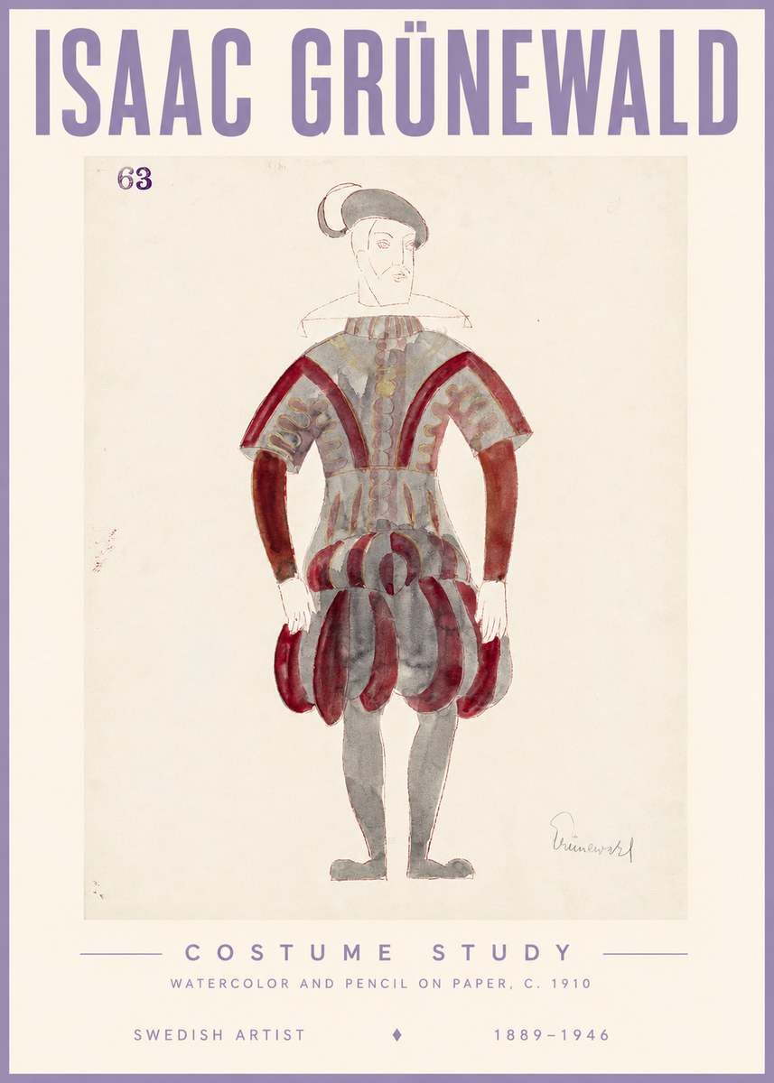 Isaac Grünewald Costume Study II No3 - Juliste