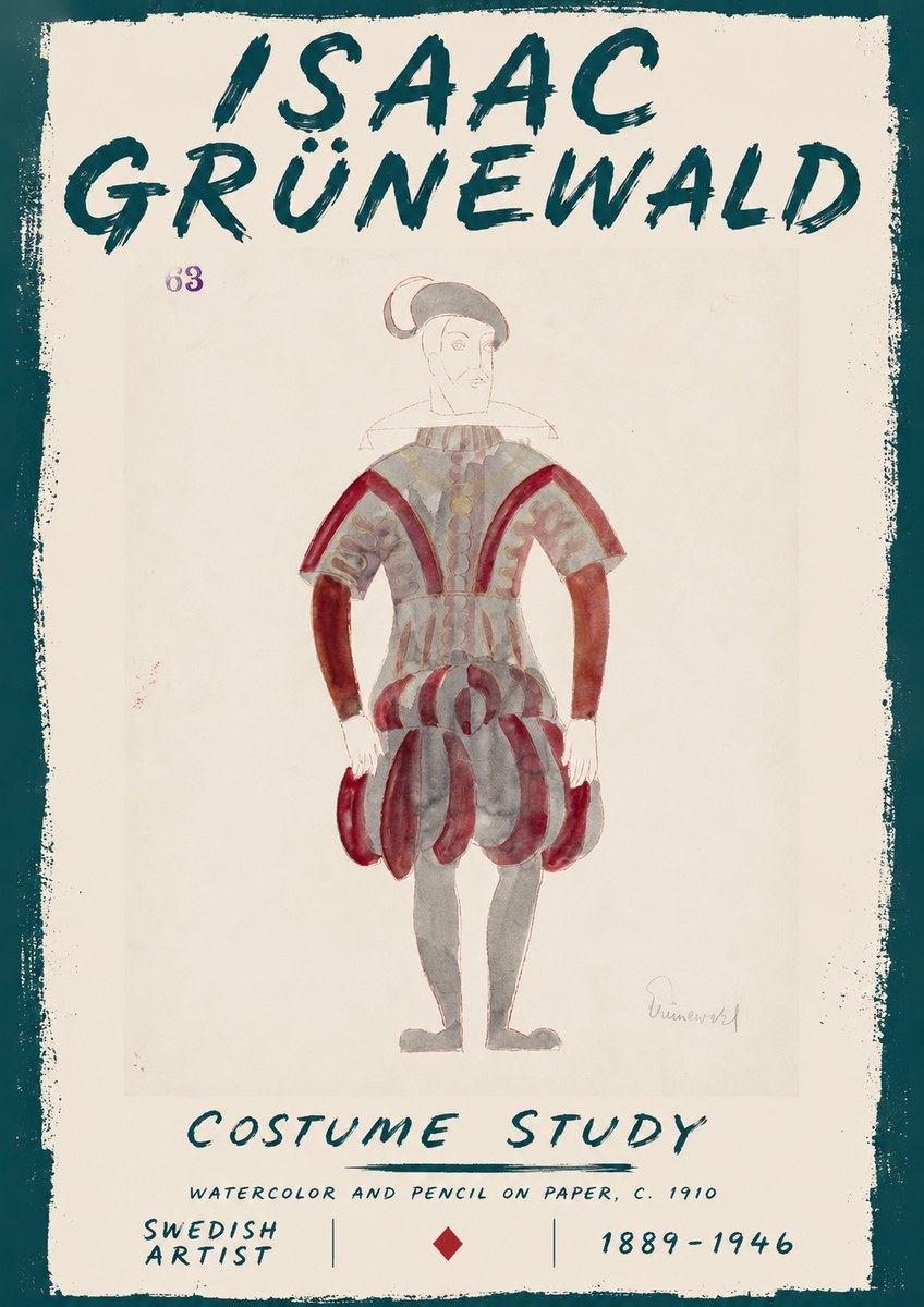 Isaac Grünewald Costume Study II No4 - Juliste