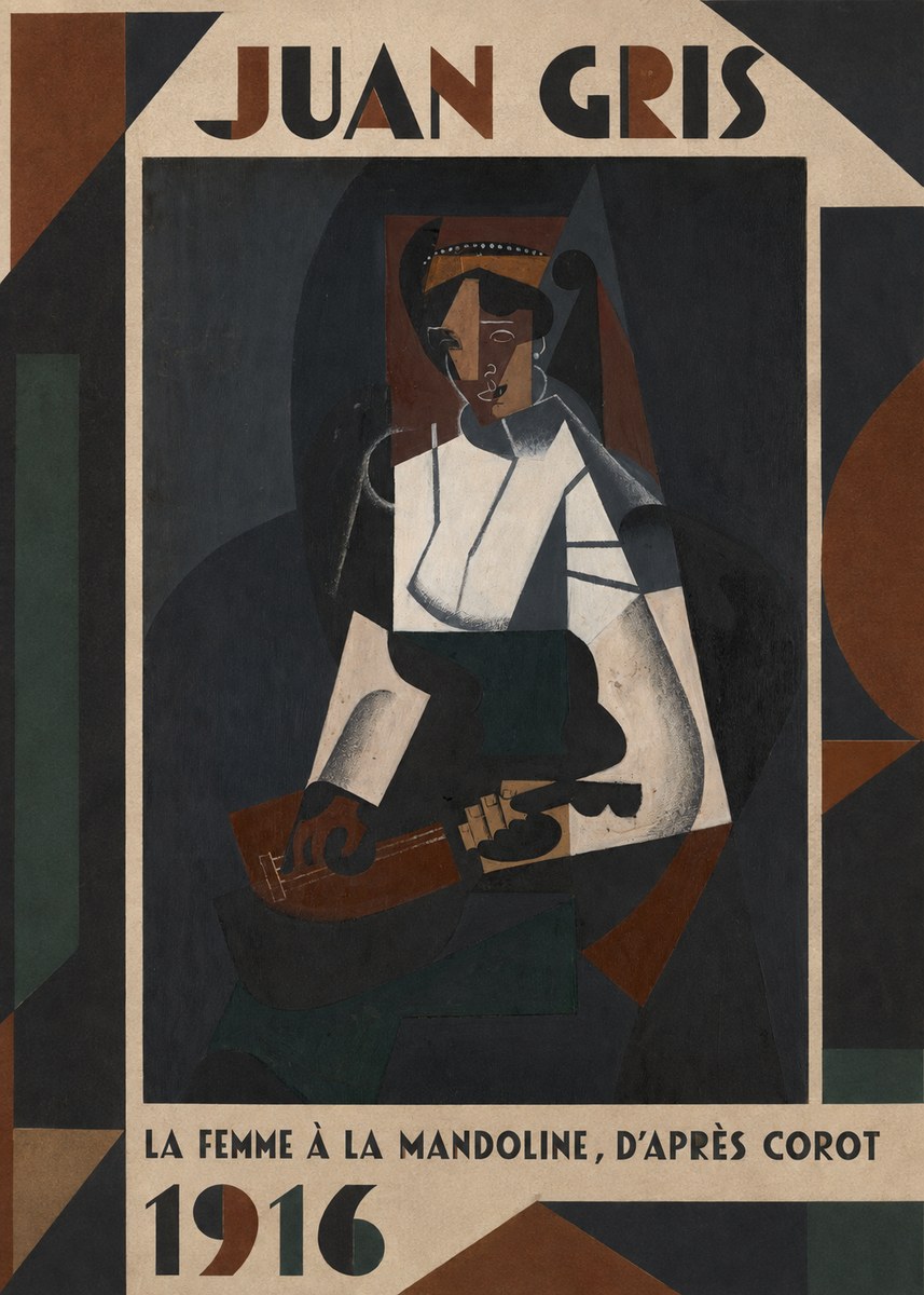 Juan Gris La Femme À La Mandoline, D'après Corot No1 - Juliste