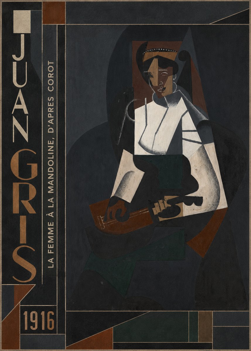 Juan Gris La Femme À La Mandoline, D'après Corot No3 - Juliste