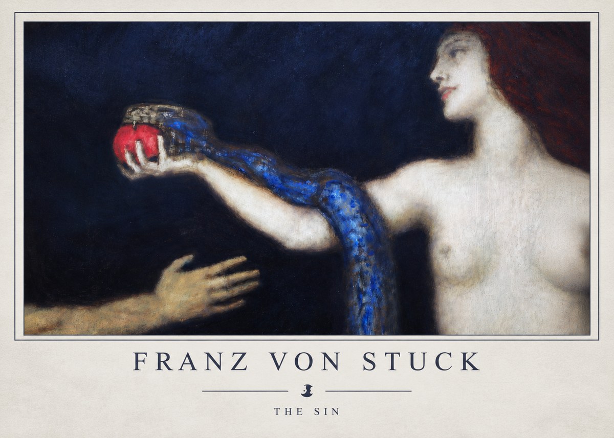 Franz von Stuck The Sin I No4 - Juliste