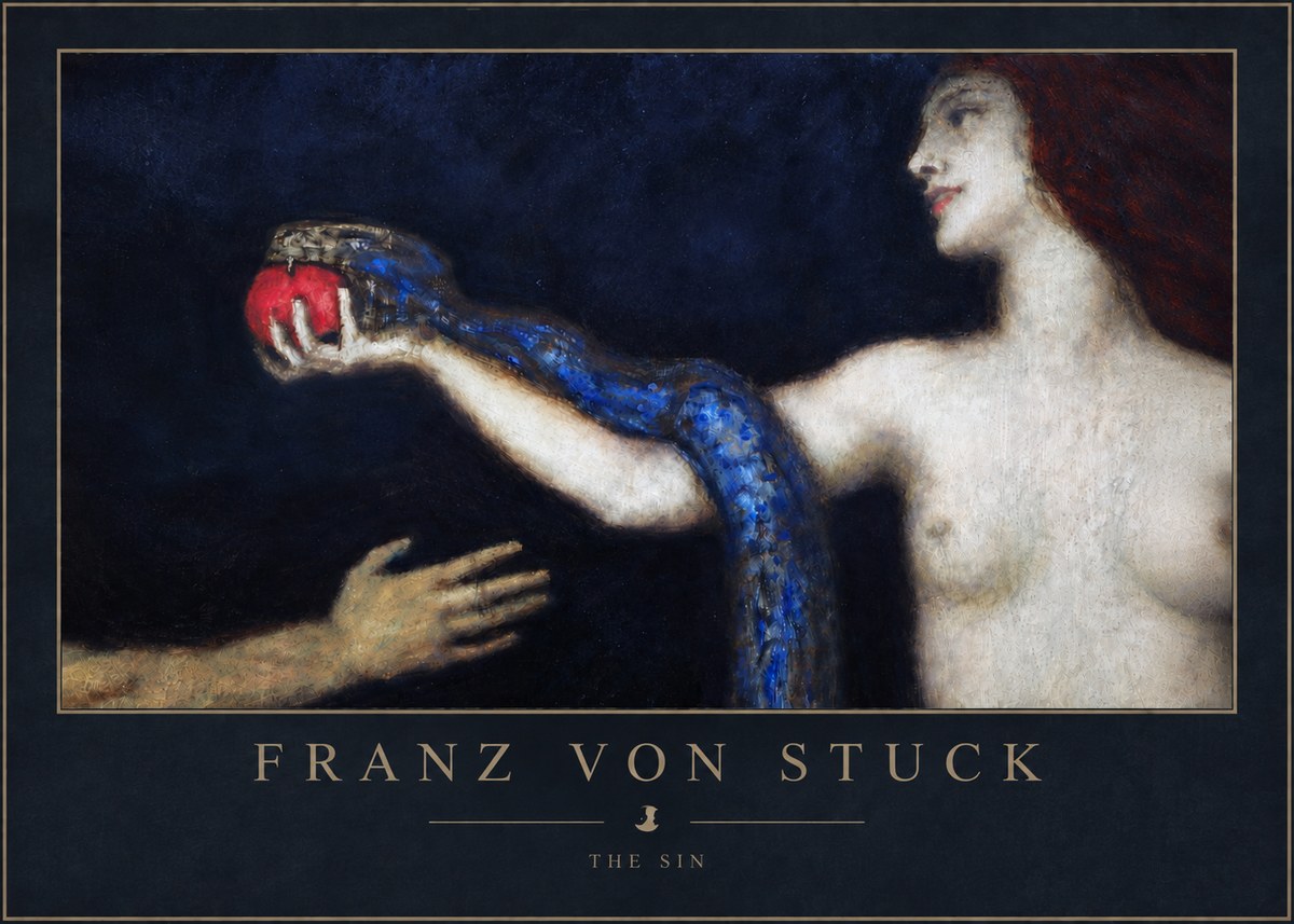 Franz von Stuck The Sin I No5 - Juliste