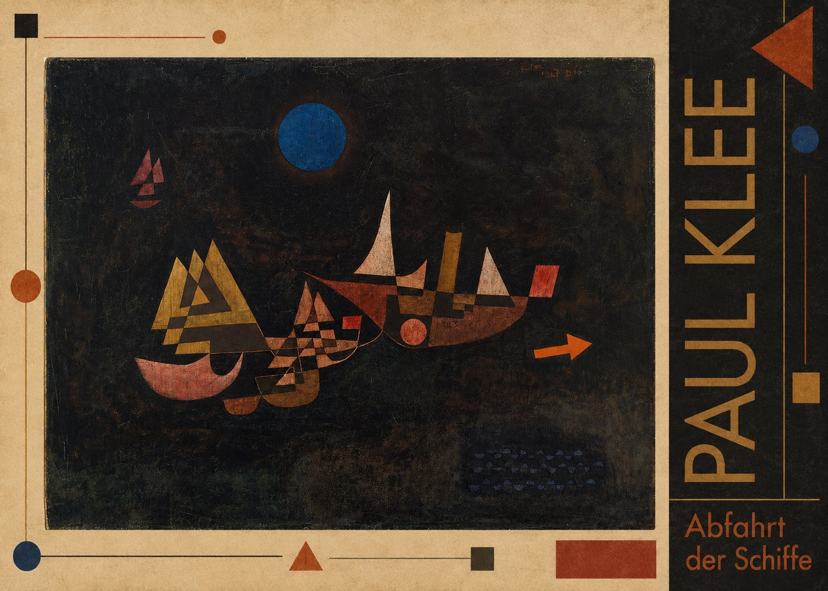 Paul Klee Abfahrt Der Schiffe No2 - Juliste