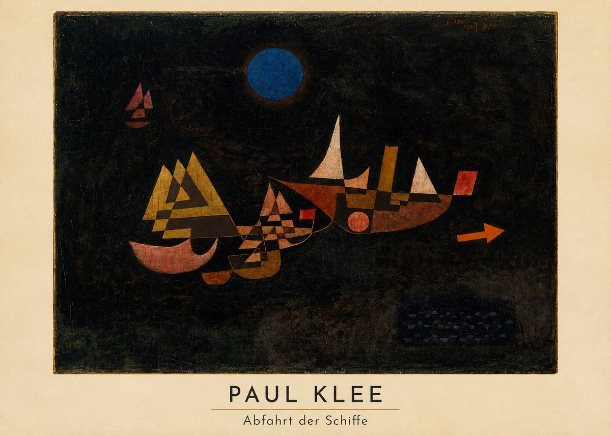 Paul Klee Abfahrt Der Schiffe No4 - Juliste