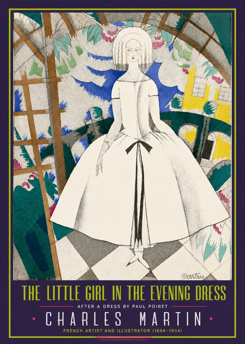 Charles Martin The Little Girl in the Evening Dress No5 - Juliste
