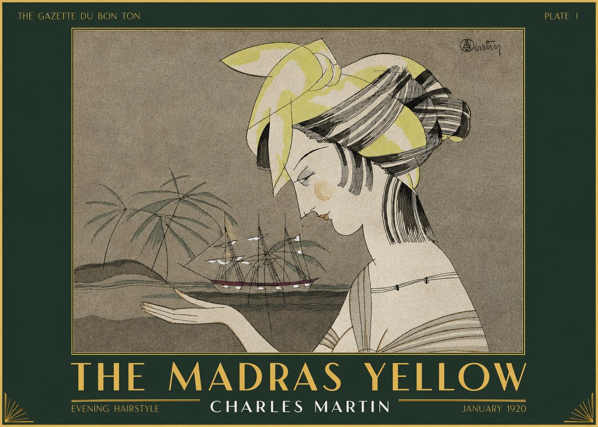 Charles Martin The Madras Yellow - Evening Hairstyle No2 - Juliste