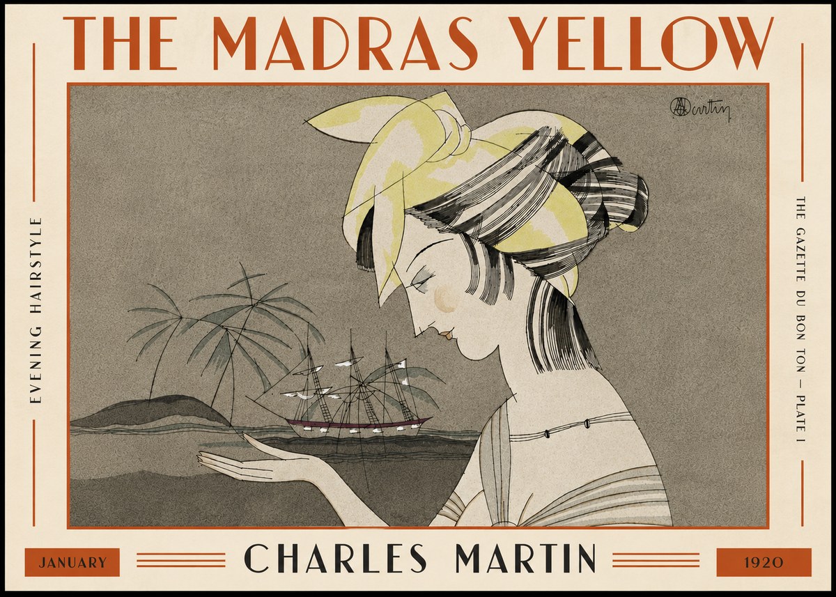 Charles Martin The Madras Yellow - Evening Hairstyle No5 - Juliste