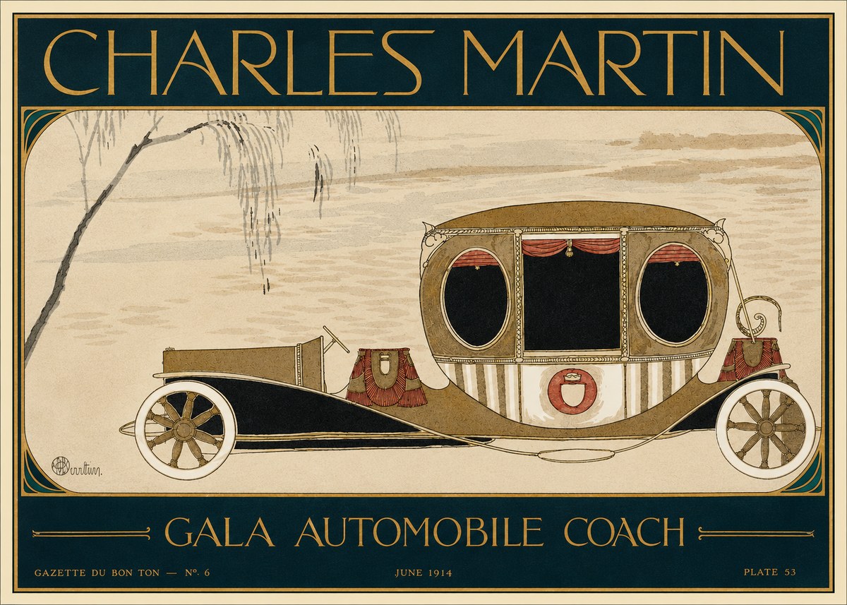 Charles Martin Gala Automobile Coach No2 - Juliste