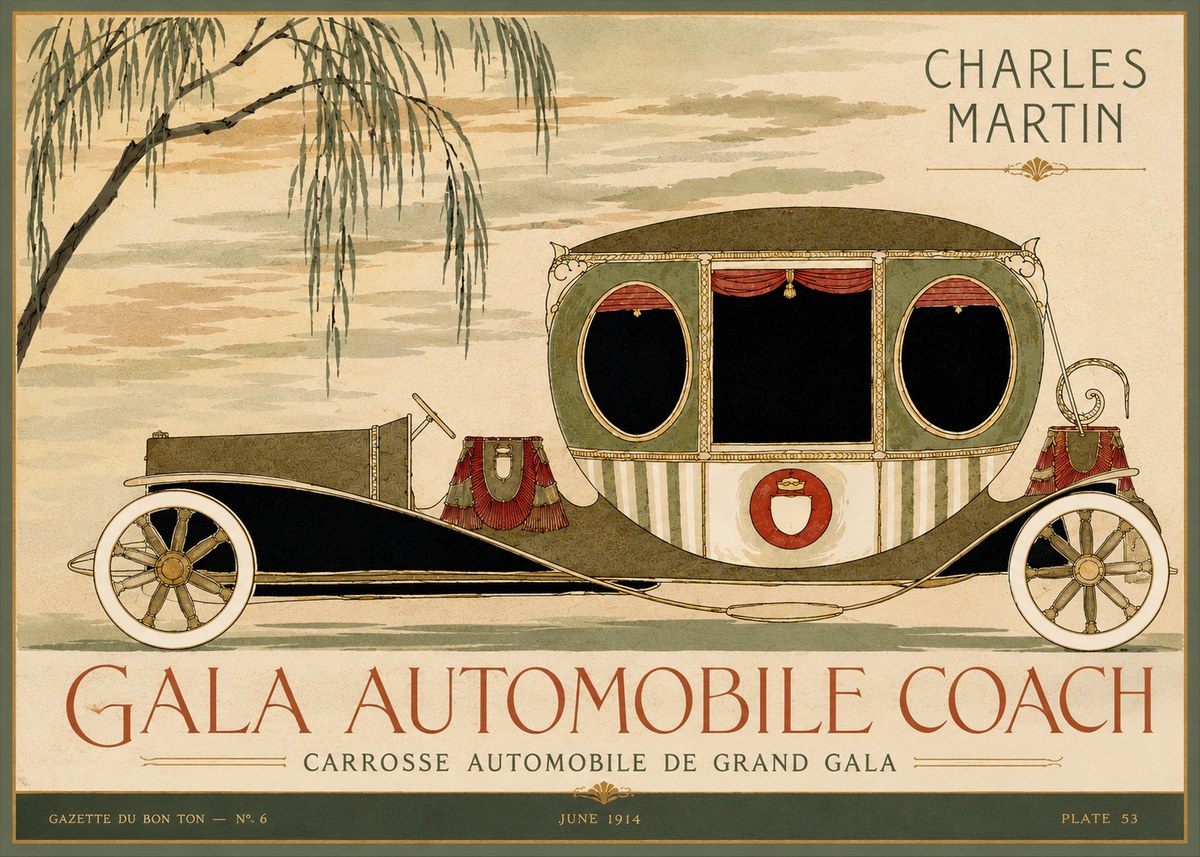 Charles Martin Gala Automobile Coach No4 - Juliste
