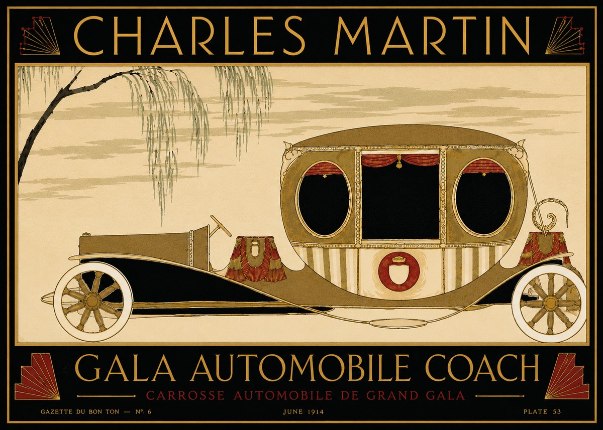 Charles Martin Gala Automobile Coach No5 - Juliste