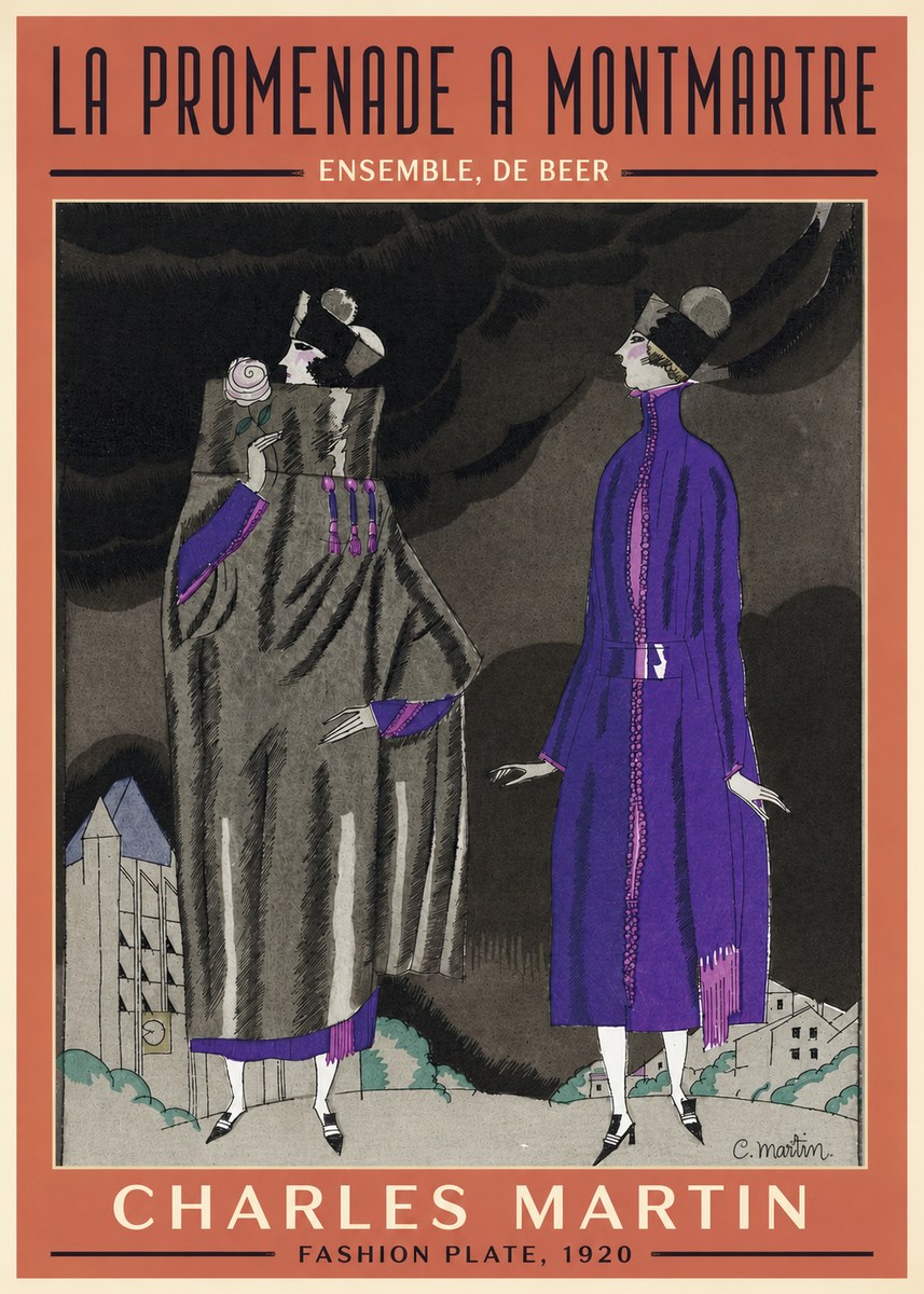 Charles Martin La Promenade a Montmartre No4 - Juliste