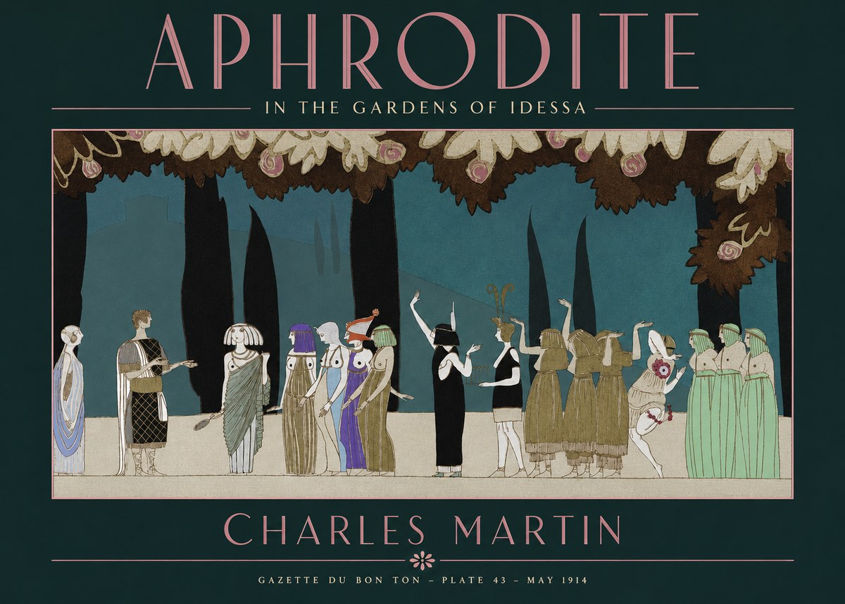 Charles Martin Aphrodite in the Gardens of Idessa No2 - Juliste