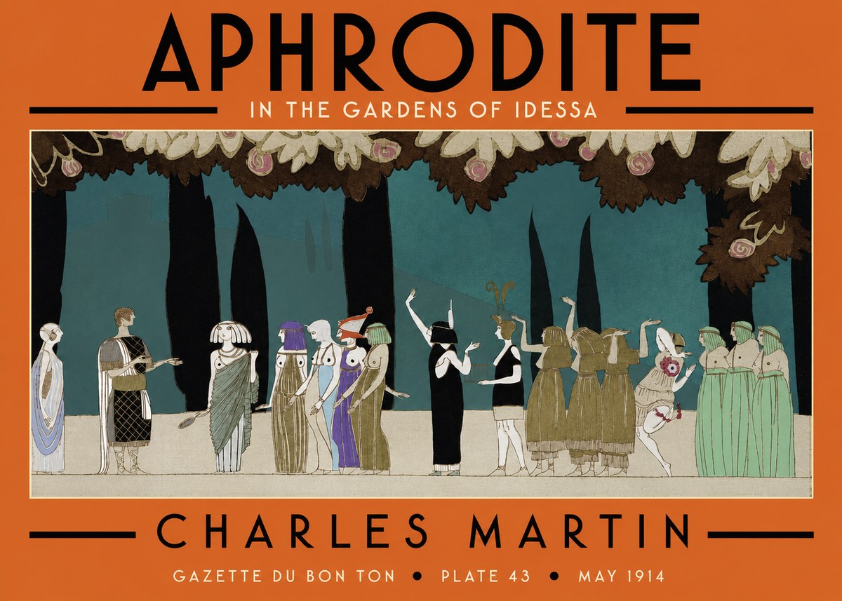 Charles Martin Aphrodite in the Gardens of Idessa No4 - Juliste