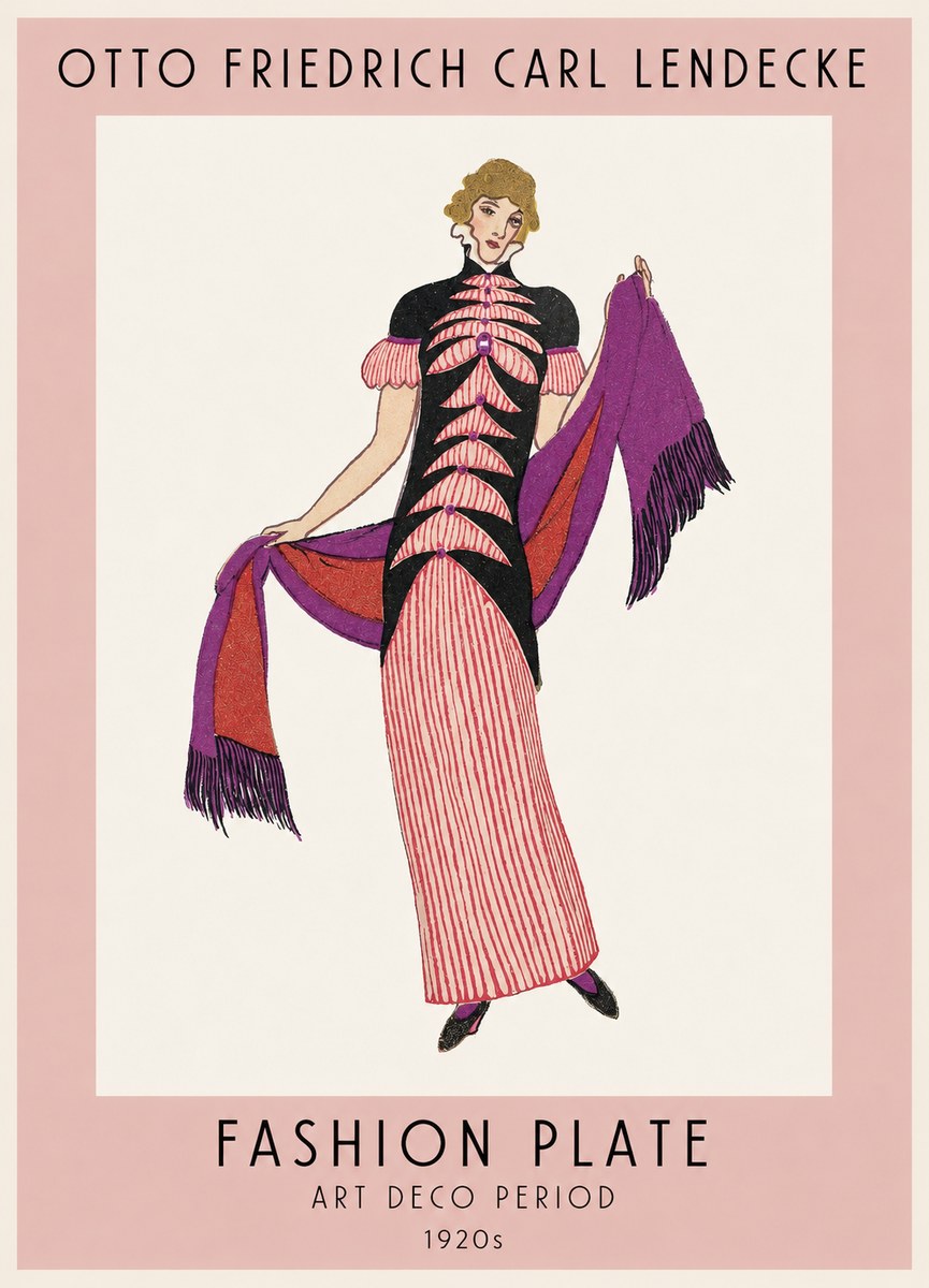 Otto Friedrich Carl Lendecke Fashion Plate I No1 - Juliste