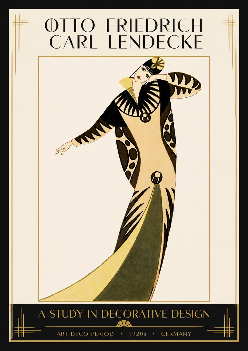 Otto Friedrich Carl Lendecke A Study in Decorative Design No6 - Juliste
