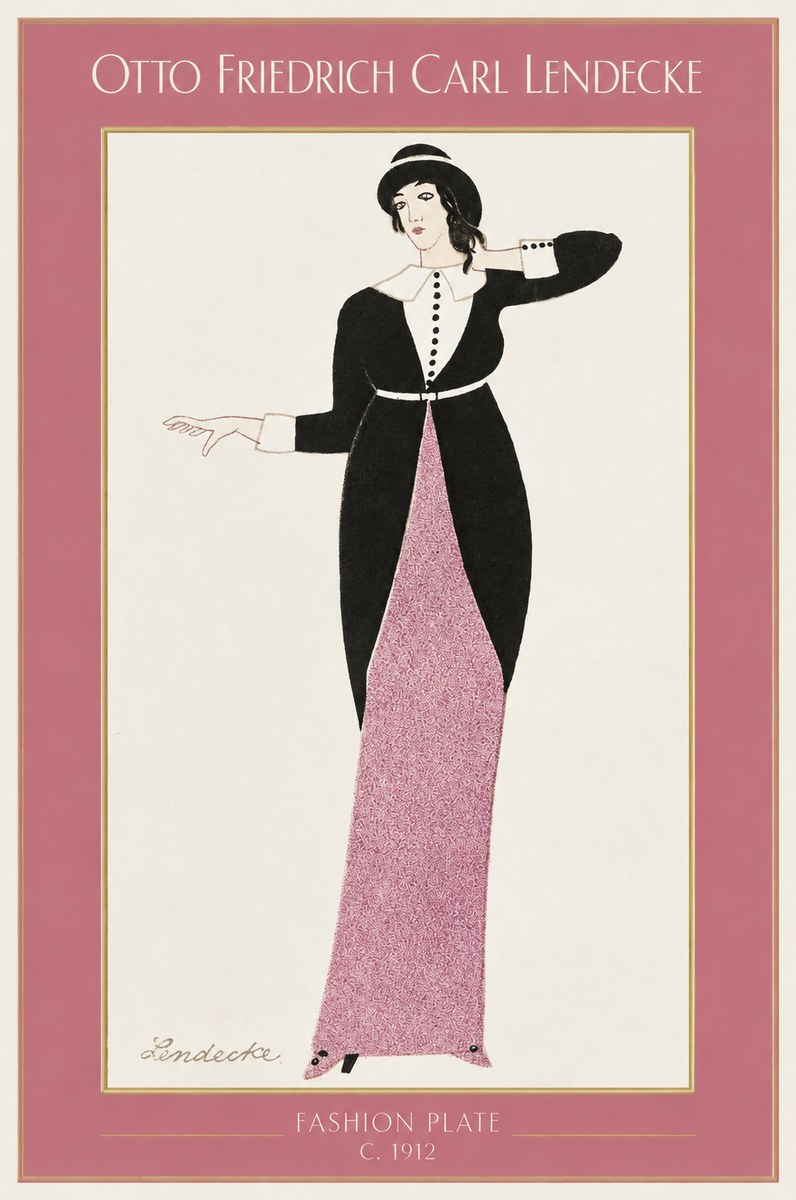 Otto Friedrich Carl Lendecke Fashion Plate II No1 - Juliste