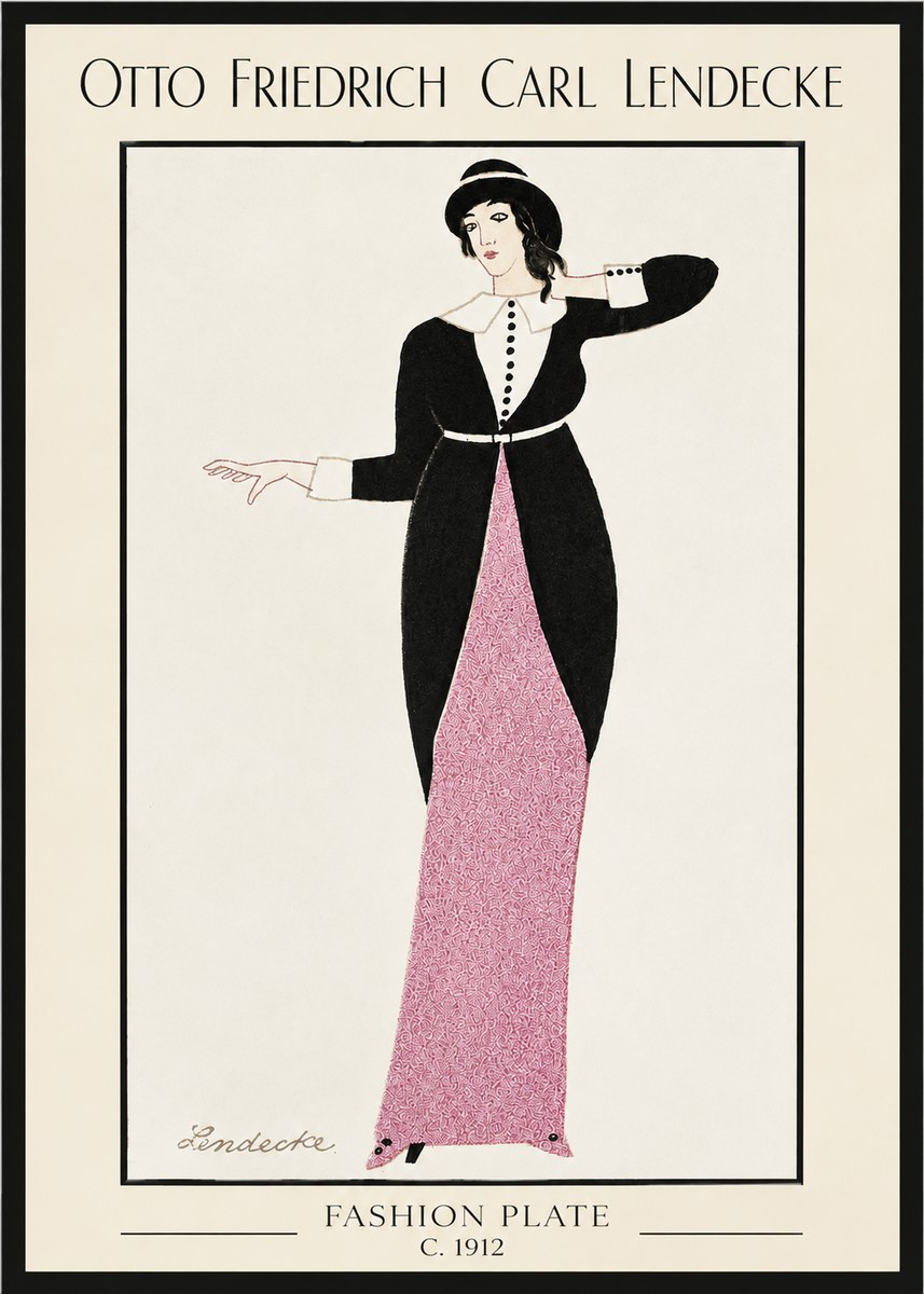 Otto Friedrich Carl Lendecke Fashion Plate II No2 - Juliste