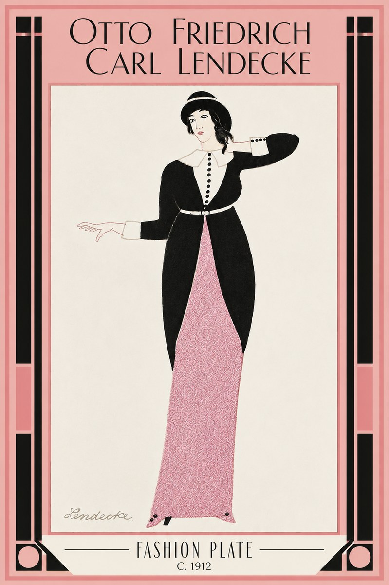 Otto Friedrich Carl Lendecke Fashion Plate II No3 - Juliste