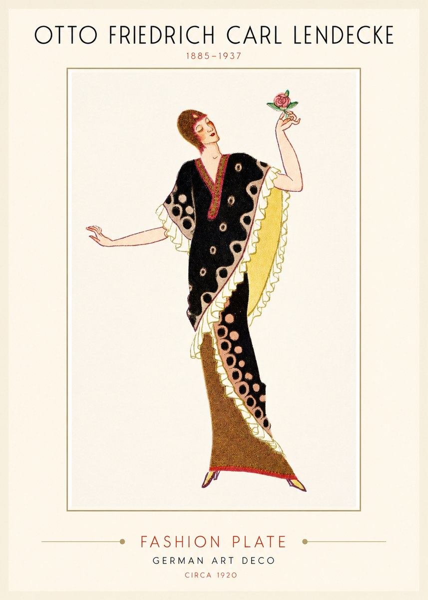 Otto Friedrich Carl Lendecke Fashion Plate III No1 - Juliste