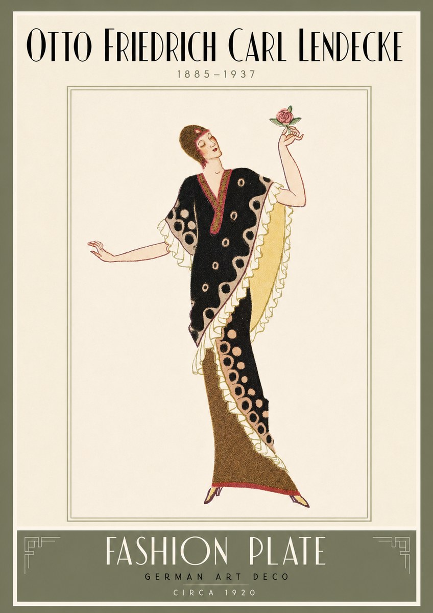 Otto Friedrich Carl Lendecke Fashion Plate III No2 - Juliste