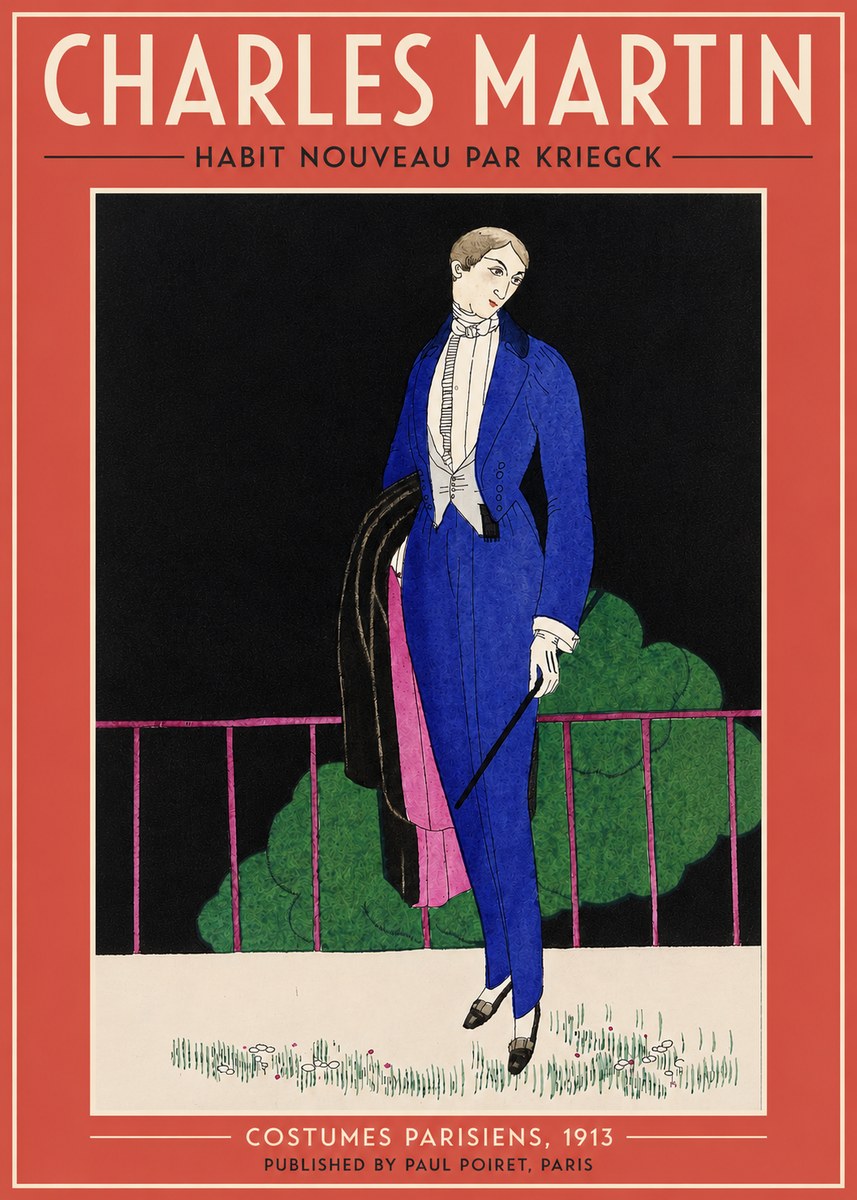 Charles Martin Habit Nouveau Par Kriegk No3 - Juliste