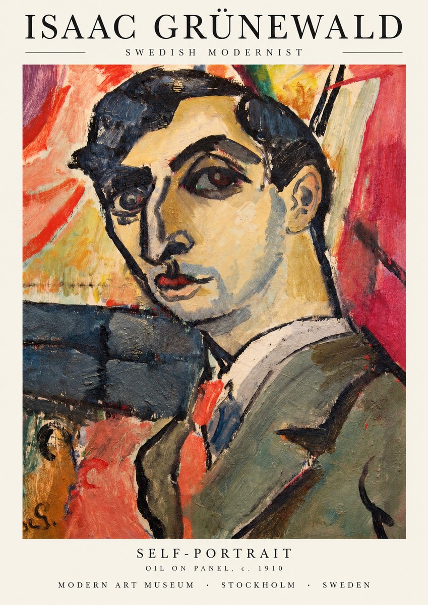 Isaac Grünewald Woman in Interior No5 - Juliste