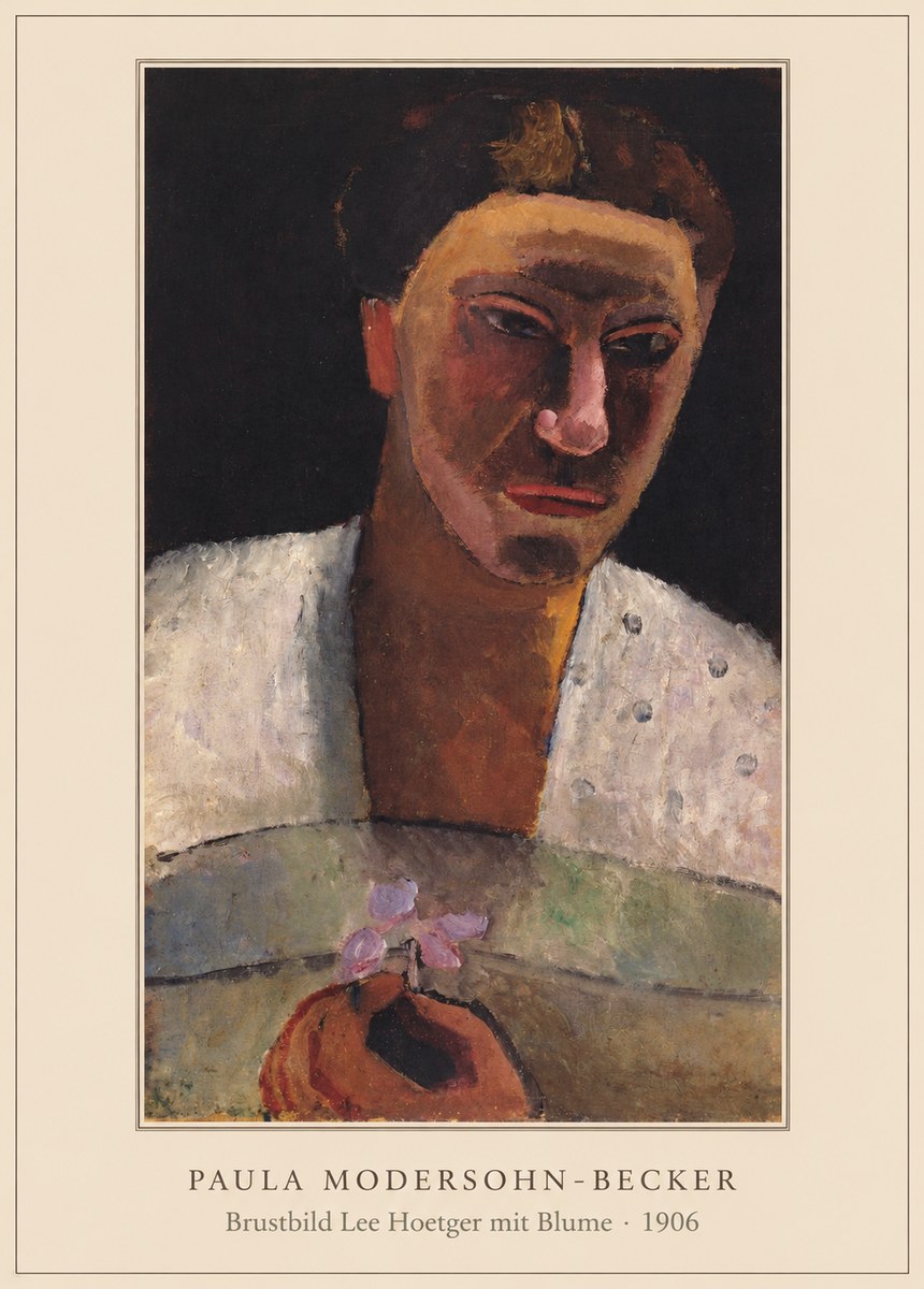 Paula Modersohn-Becker Brustbild Lee Hoetger Mit Blume No4 - Juliste