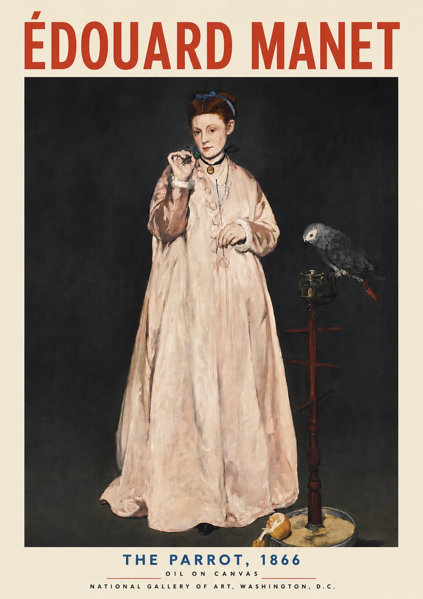 Édouard Manet The Parrot No4 - Juliste
