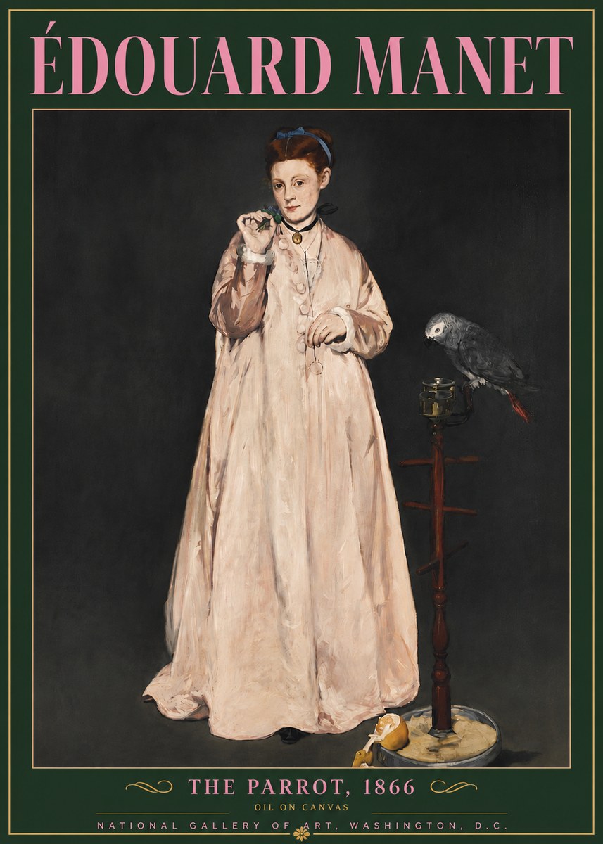 Édouard Manet The Parrot No5 - Juliste