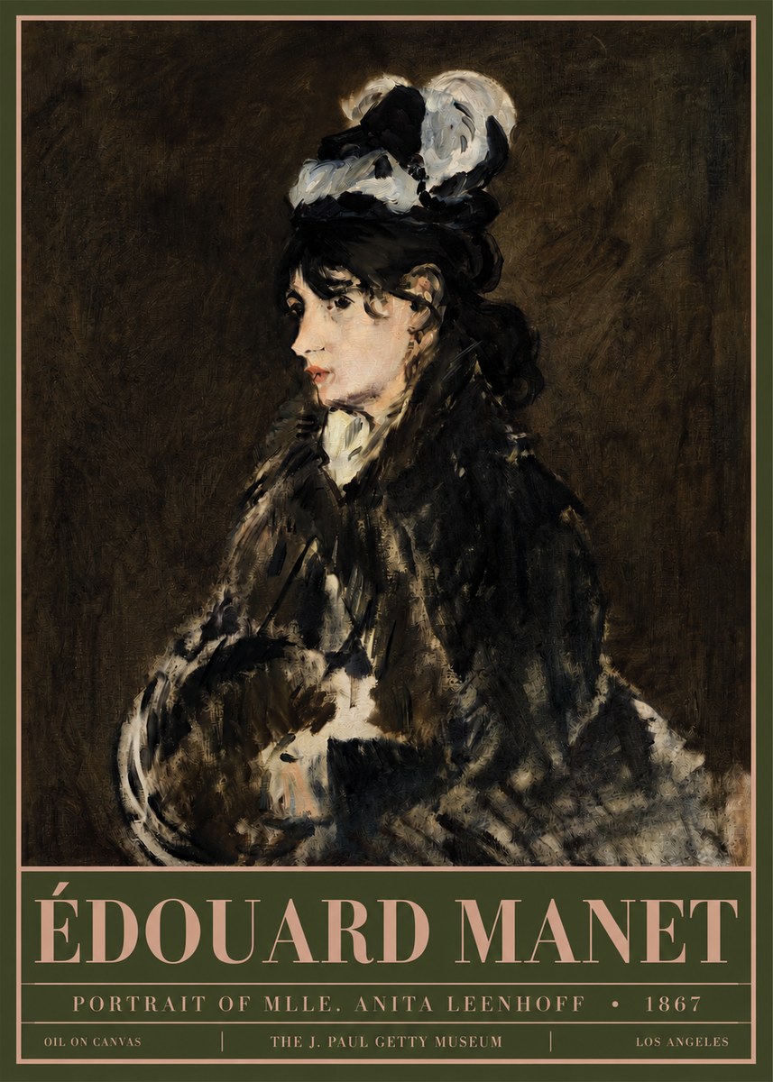 Édouard Manet Portrait of Mlle. Anita Leenhoff No3 - Juliste