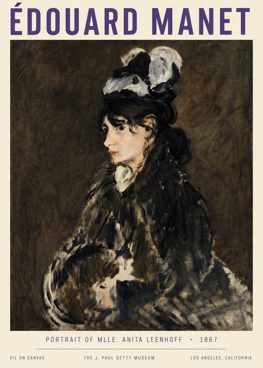 Édouard Manet Portrait of Mlle. Anita Leenhoff No4 - Juliste