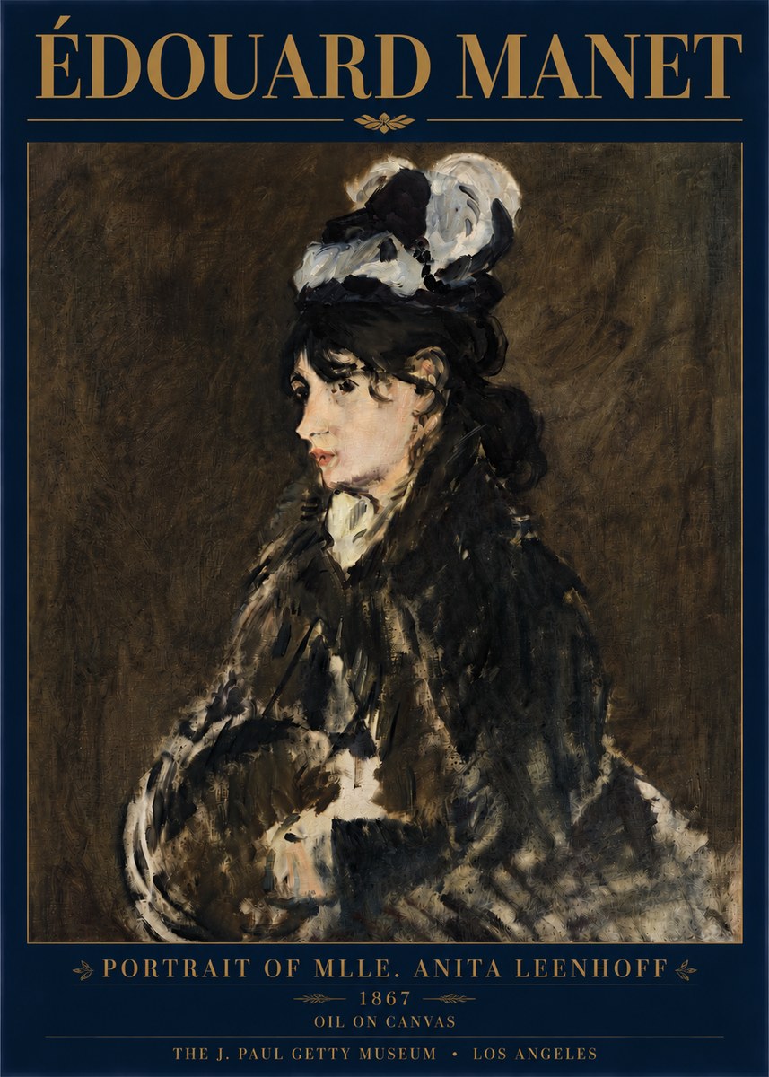 Édouard Manet Portrait of Mlle. Anita Leenhoff No5 - Juliste