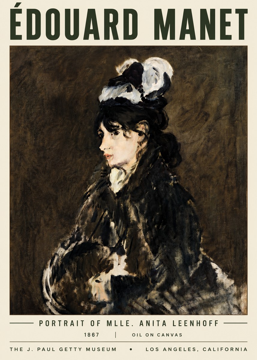 Édouard Manet Portrait of Mlle. Anita Leenhoff No6 - Juliste