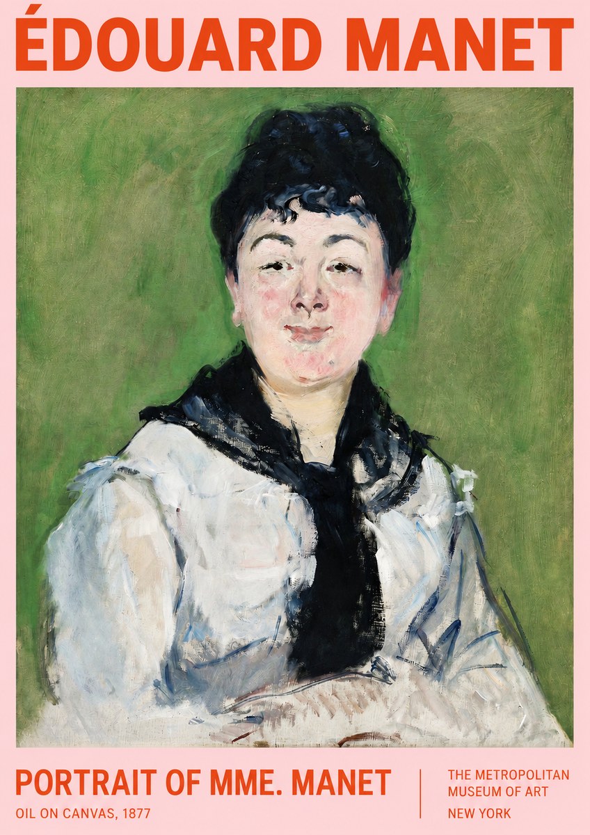 Édouard Manet Portrait of Mme. Manet No2 - Juliste
