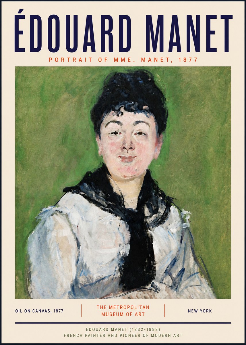 Édouard Manet Portrait of Mme. Manet No4 - Juliste