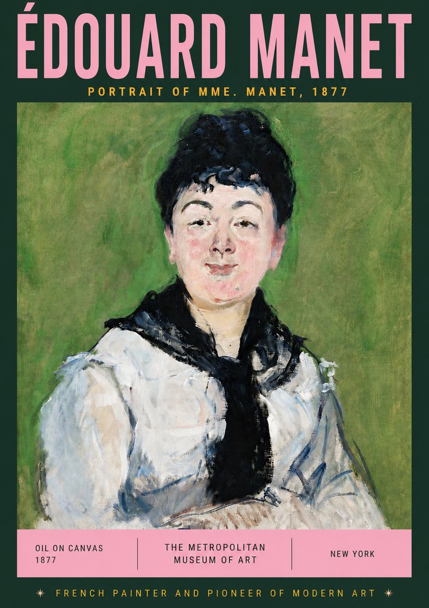 Édouard Manet Portrait of Mme. Manet No5 - Juliste