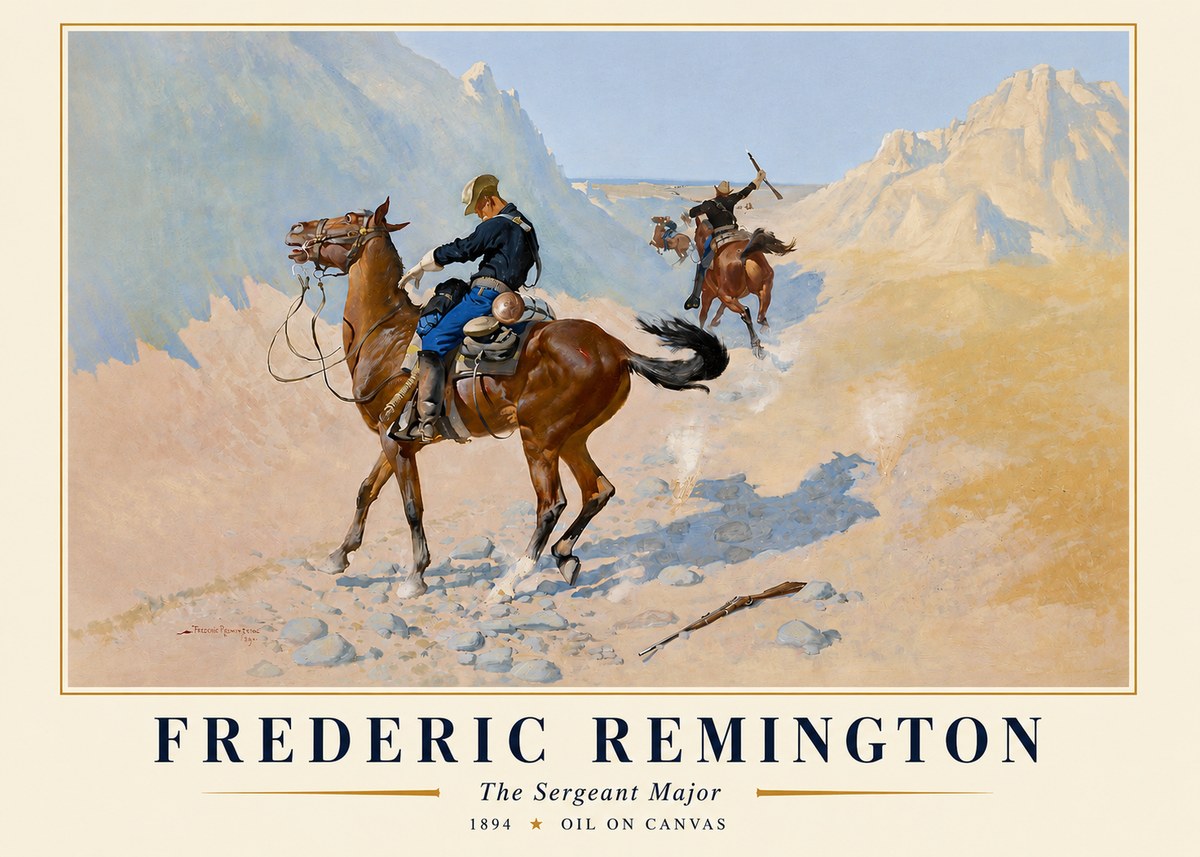 Frederic Remington The Sergeant Major No3 - Juliste