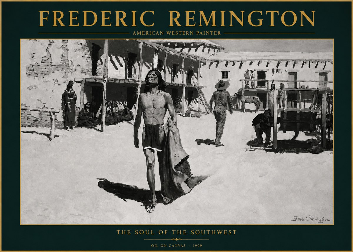 Frederic Remington The Soul of the Southwest No3 - Juliste