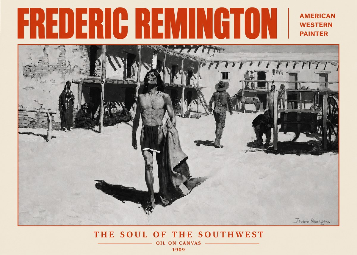 Frederic Remington The Soul of the Southwest No4 - Juliste