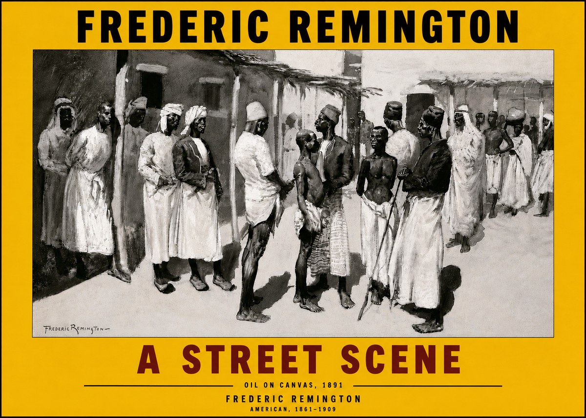 Frederic Remington A Street Scene No4 - Juliste