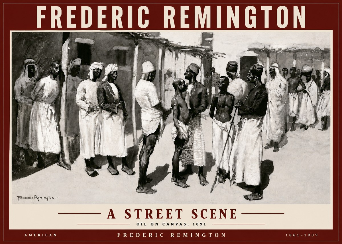 Frederic Remington A Street Scene No5 - Juliste