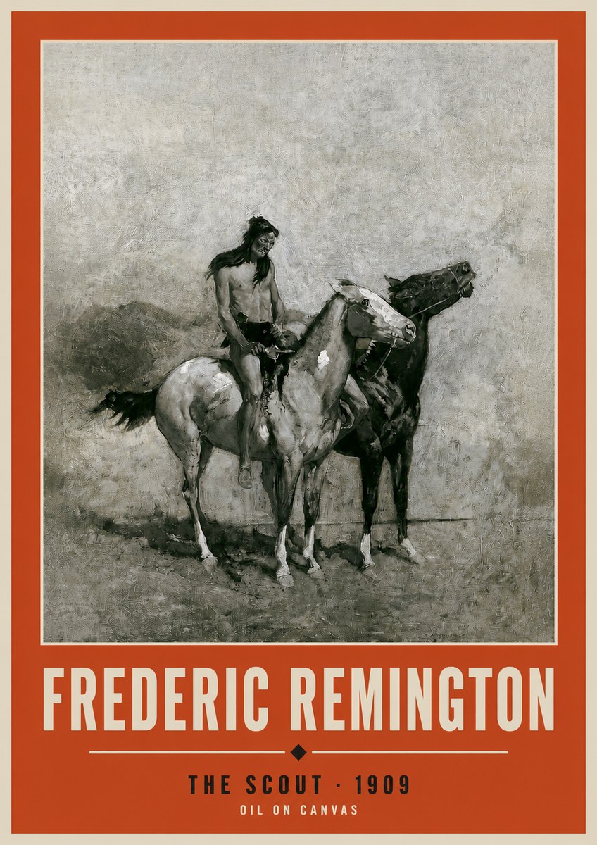 Frederic Remington The Scout II No2 - Juliste