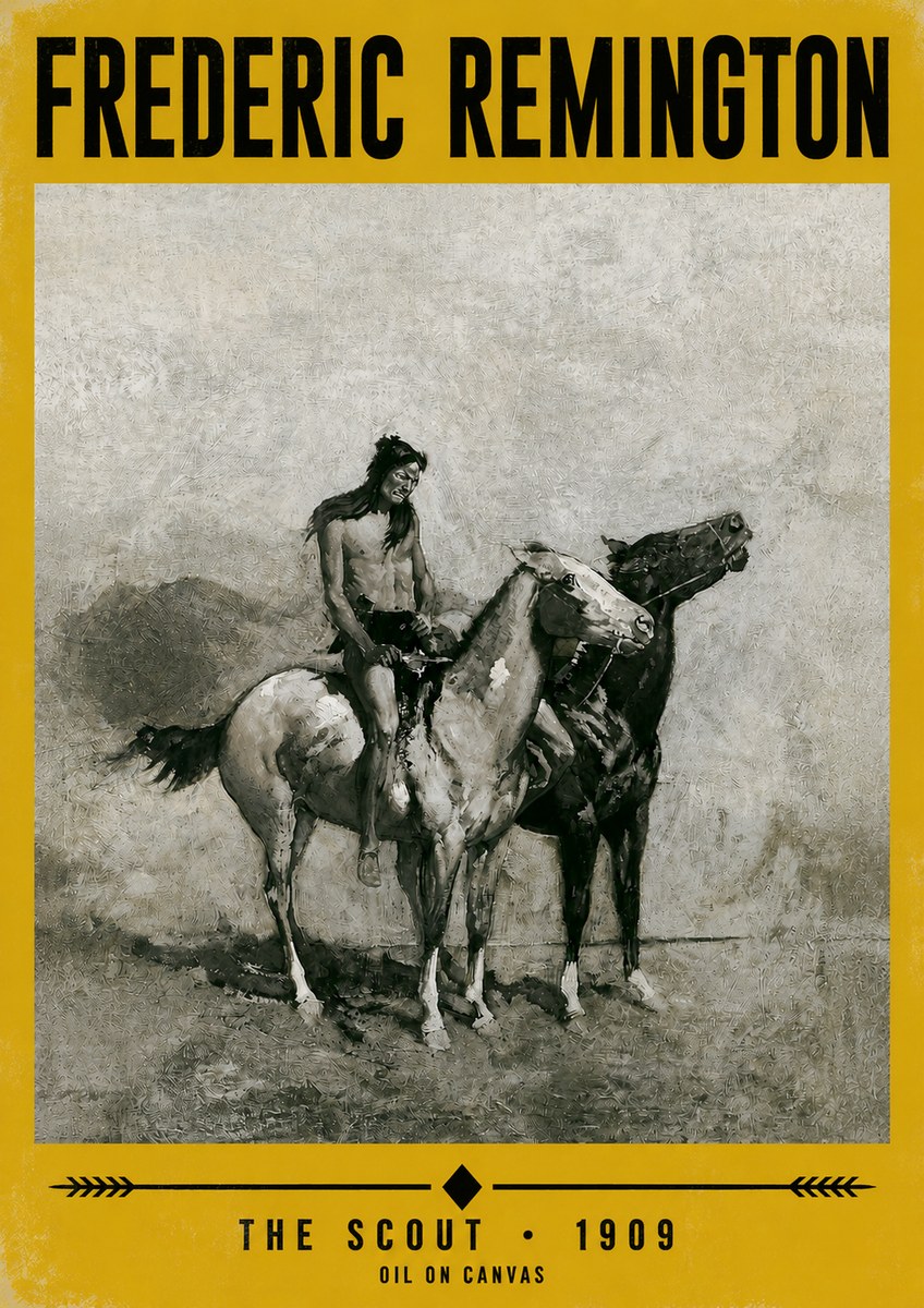 Frederic Remington The Scout II No3 - Juliste