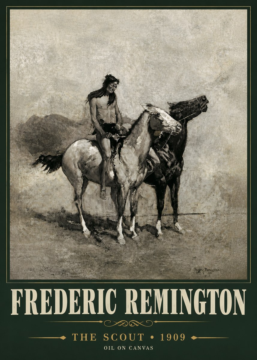 Frederic Remington The Scout II No4 - Juliste