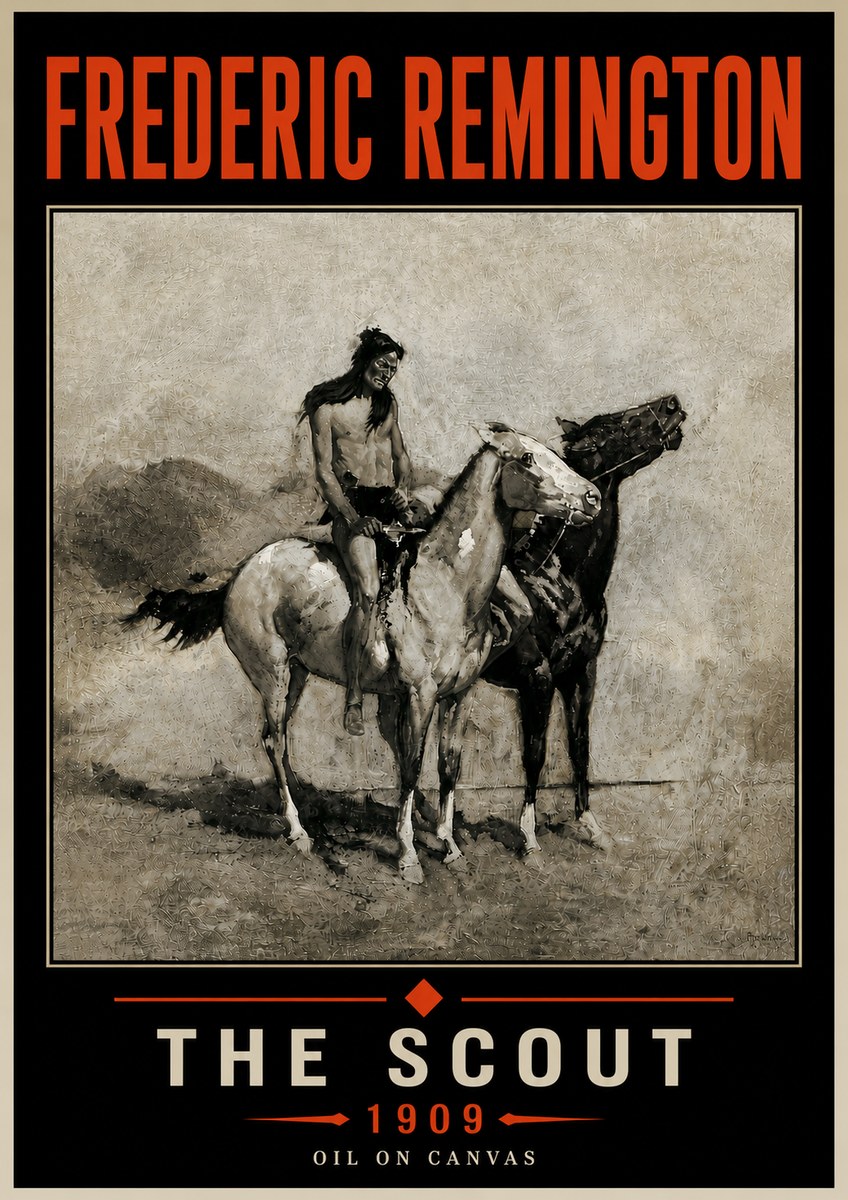 Frederic Remington The Scout II No6 - Juliste