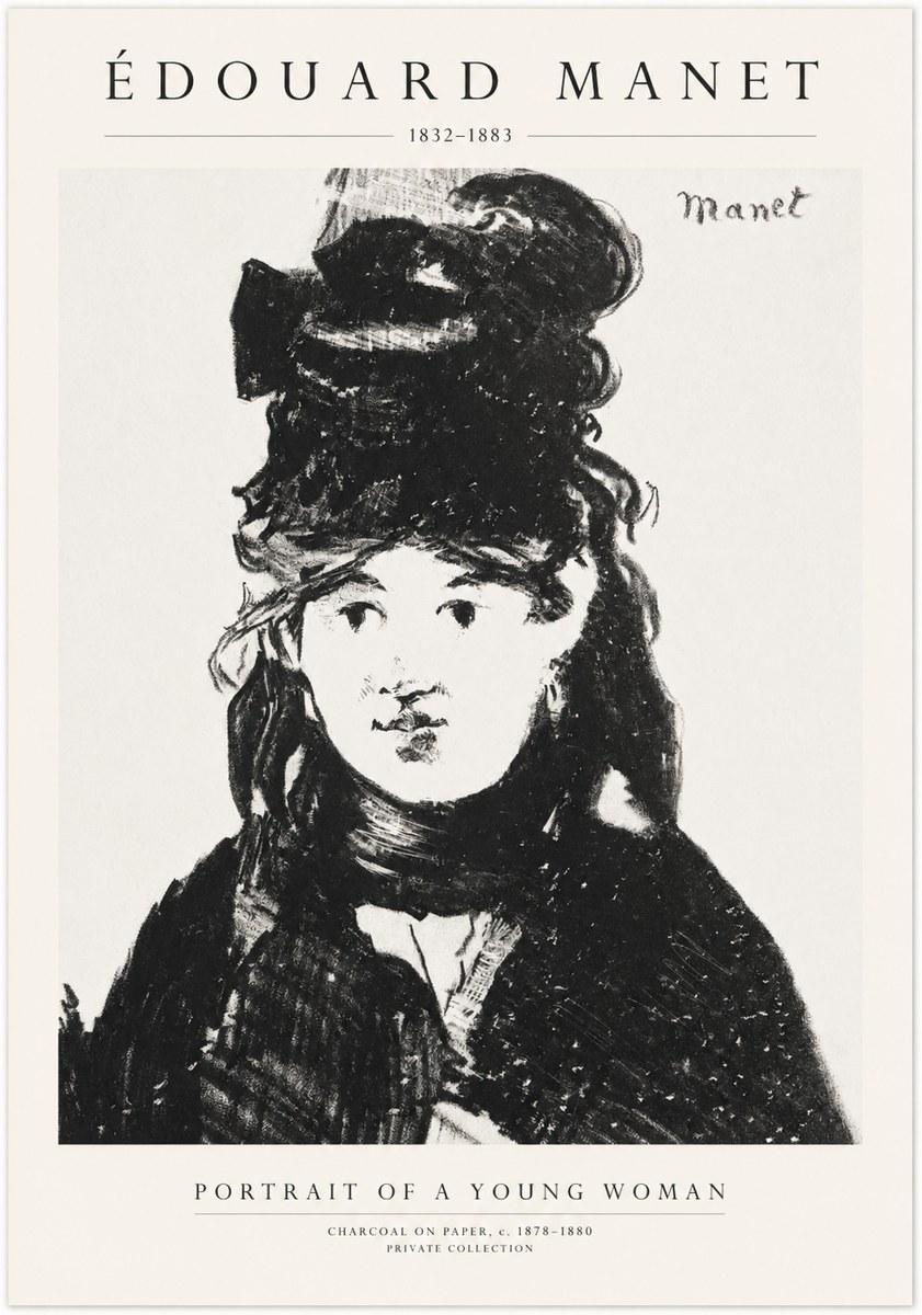 Édouard Manet Portrait of a Young Woman II No1 - Juliste